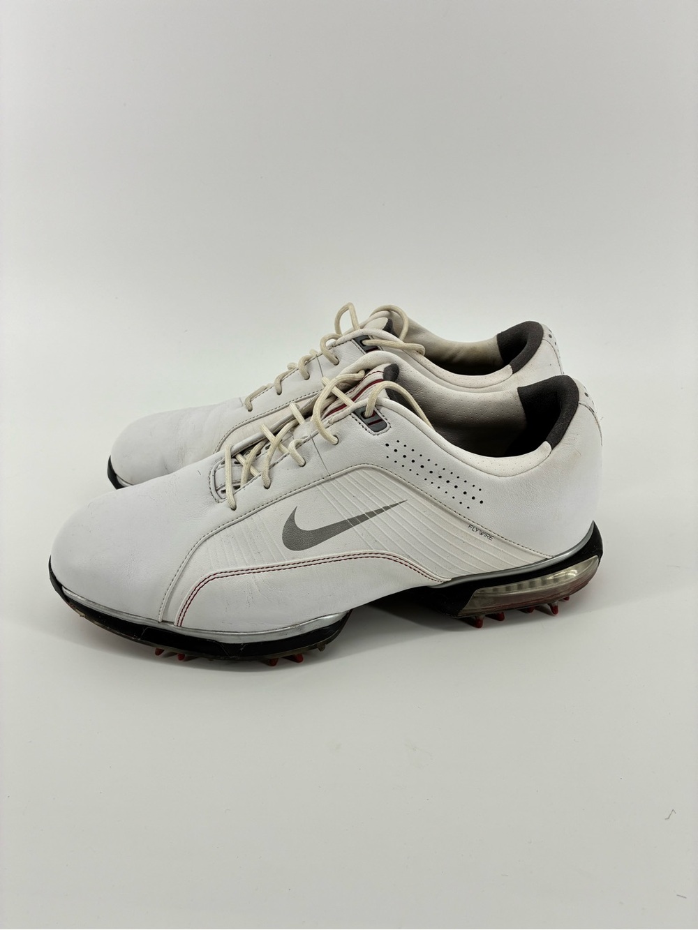 Nike Tiger Woods Zoom Men’s White Golf Shoes with Grey Swoosh
